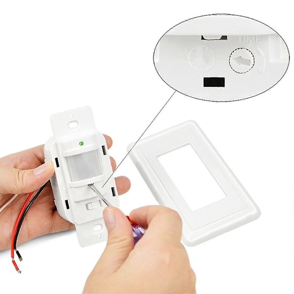 Automatisk På/Av Sensor Strömbrytare Rörelse Infraröd Pir Närvaro Frånvaro Vägglampa Ft-Perfet
