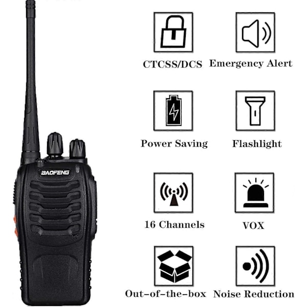 12-pak genopladelige walkie-talkier til teamkommunikation lang rækkevidde - Perfekt