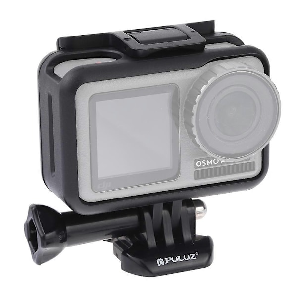 PULUZ Standard Ram ABS Skyddsbur Kompatibel med DJI Osmo Action, med Spänne Basfäste & Skruv (Svart)-Perfet