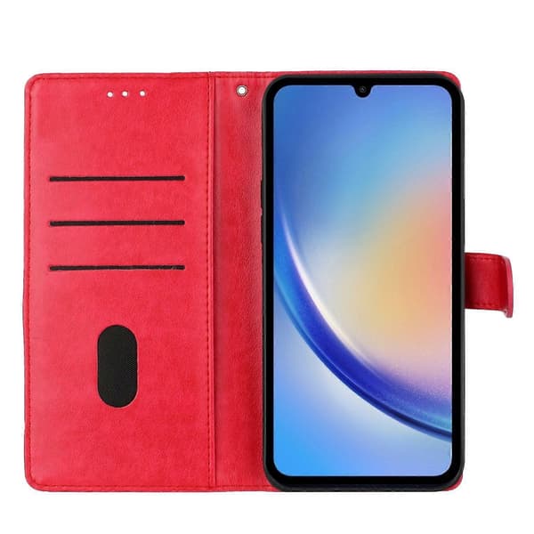 Fjäril Kärlek Blomma PU Fodral Kompatibelt med Pixel 6 Pro - Perfet Red