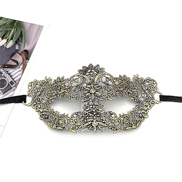 färgglad spetsmask mjuk spetsmask Halloween maskeradmask spets ögonmask halvansikte Färgrik - Perfet