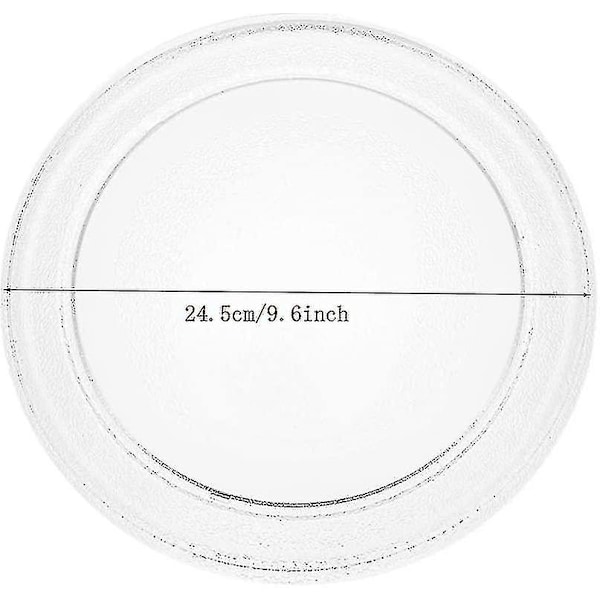 Mikrobølgeovn Glasfad Mikrobølgeovn Glasdrejeskive Udskiftning Flad Bund Glasbakke 24,5 cm/9,6\" (Flad Bund) - Perfet