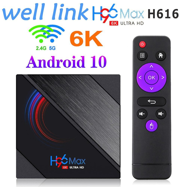 H96 Max 4k Ultra Hd Dual Wifi Smart Video Media Player Android Tv Box - Perfet 4G-32G