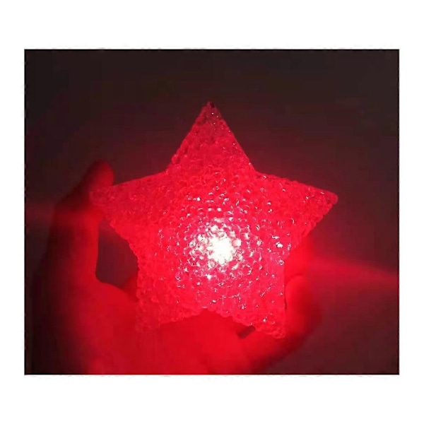 PVC Nattelys Stjerneformet Lys Barnegave til Ferie og Bursdag - Perfekt Red light-handheld 10CM