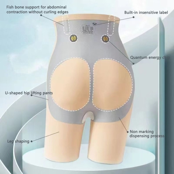 Hög midja Body Shaper Sömlös magkontroll Shapewear Black- Perfet Black L