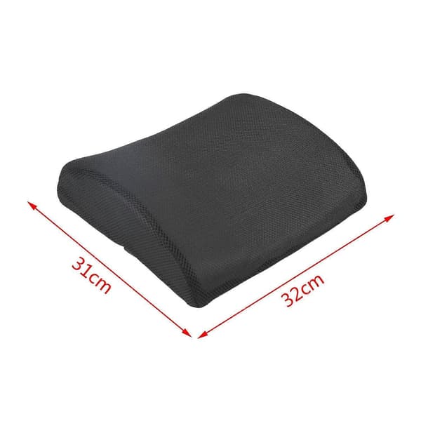 Memory Foam Sæde Stol Lændestøtte Pude til Kontor Hjem Bil Sort-Perfet