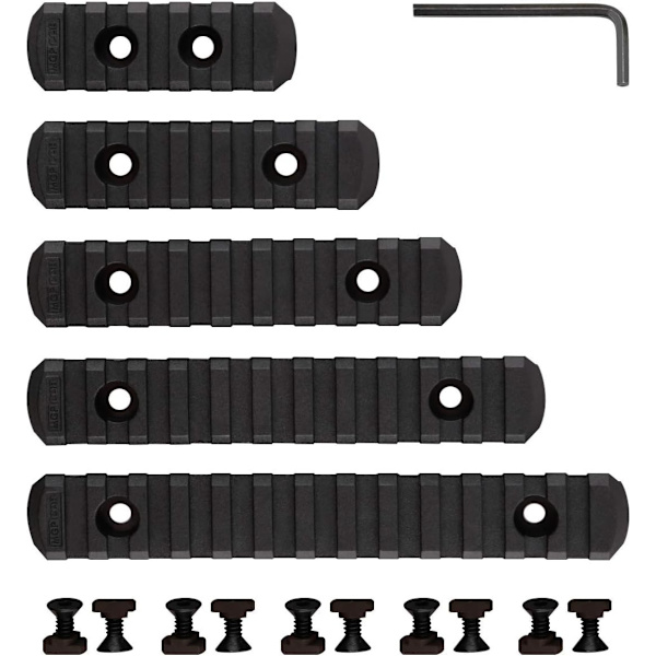 5-pakning Polymer Picatinny Rail, 5 plasser, 7 plasser, 9 plasser, 11 plasser- Perfet