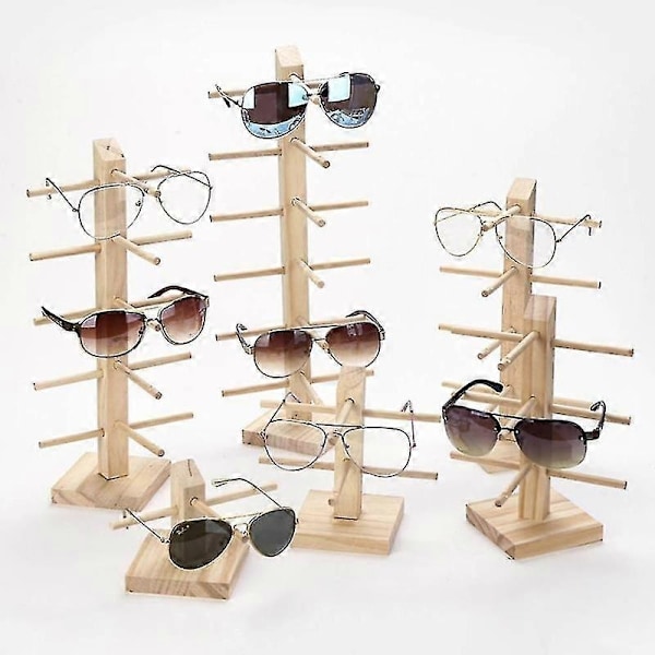 Briller i tre - Solbriller Display Stativ Hylle - Holdbar Brille Display Stativ - Perfekt 6