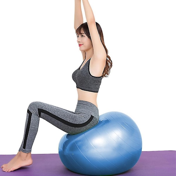 Yoga Smooth Ball for Fitness Exercise Pilates med vekt-Perfet blue 45cm