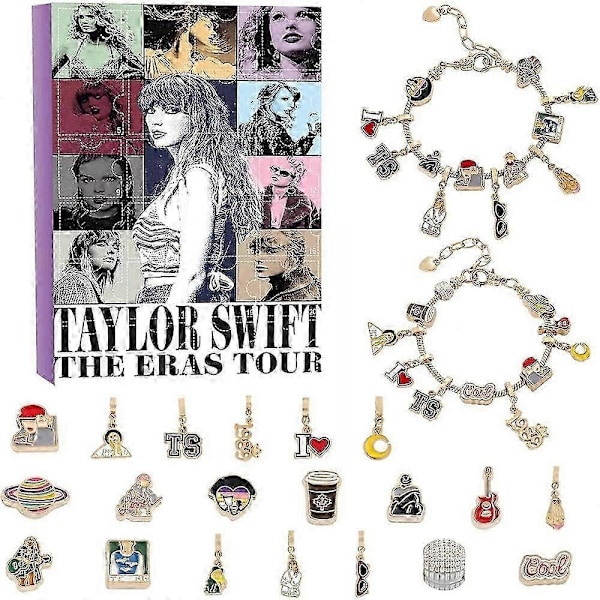 2024 Julkalender Armband - 24 Dagar Nedräkning Julkalender Taylor Swift Swiftie DIY Smycken Kreativ Gåva - Perfekt B