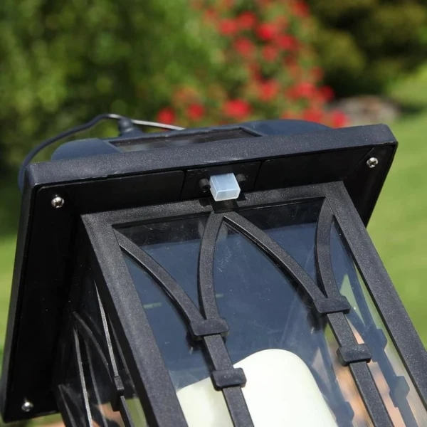 solar lanterne sort solar lampe med LED lys - Perfet
