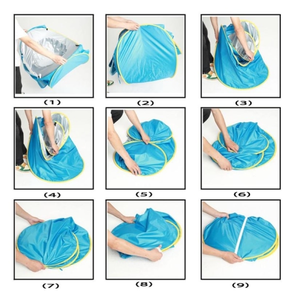Mordely Baby Beach Telt Portable Shade Pool UV-beskyttelse Solskygge - Perfet blue