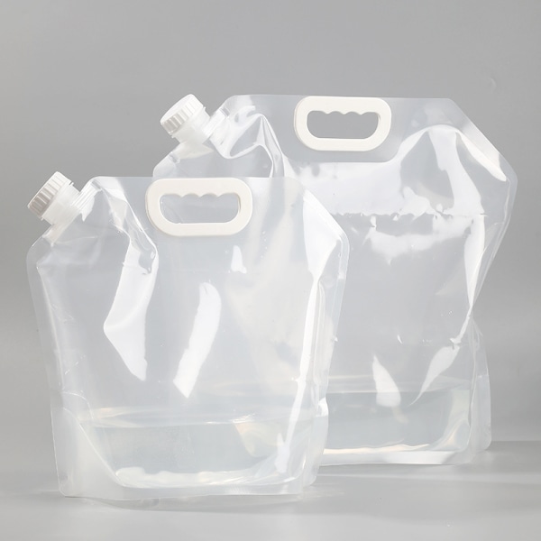 2-PACK 10L kannettavat kokoontaitettavat vesisäiliöt. Vesikannu (läpinäkyvä)-Perfet