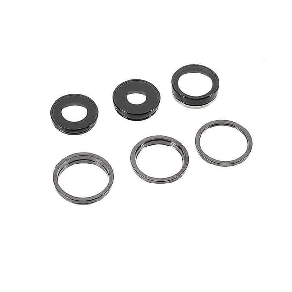 Kompatibel med iPhone 13 Pro/13 Pro Max 1 Set Bakre Kamera Lins Ring Skydd med Glaslins (utan Logotyp)-Perfet Black