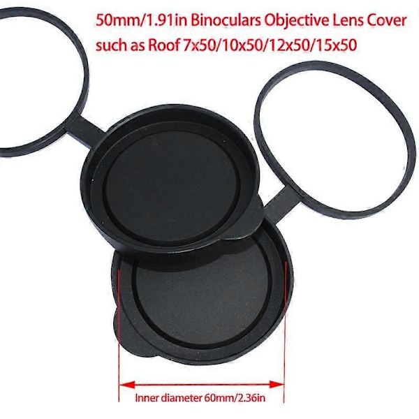 Skyddande Gummiskydd för Objektiv till Kikare 42mm/50mm, Okuladskydd, Teleskopskydd, Linskydd - Perfekt 50mm objective cover