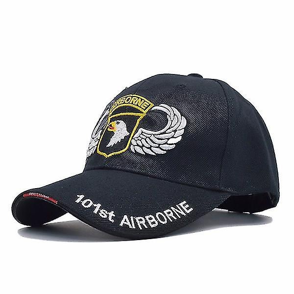 Airborne Division Baseball Cap Herre Cap Sport Tactical Hat Sun Hat - Perfet black