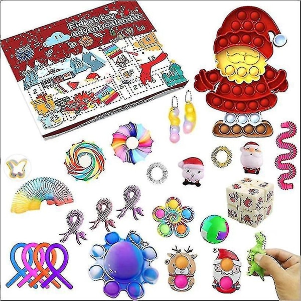 Jul adventskalender Present Fidget Toys Stress Relief Fidget Toy Blind Box Barn 19