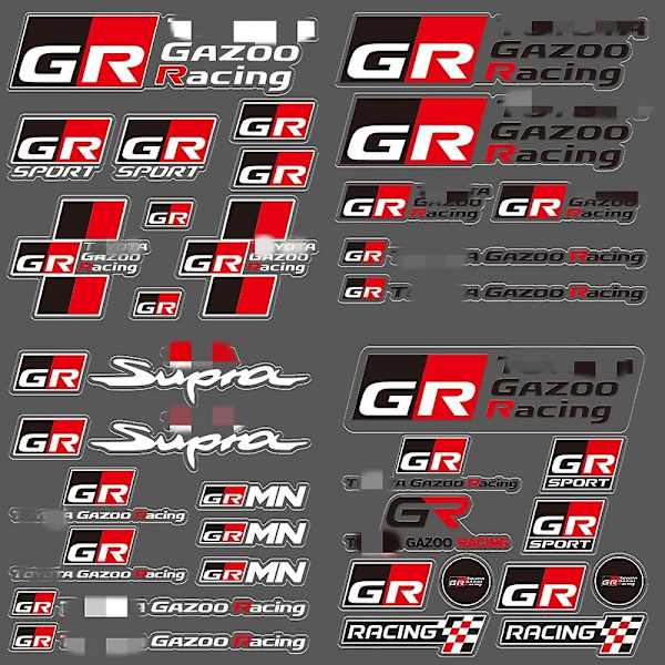 Bilsticker Gazoo Racing Gr Logotyp Emblem Auto Dekalklistermärken - Bilstickers för interiör - Perfekt GR-6