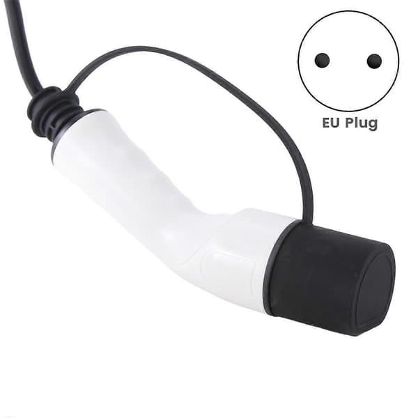 EV-stik 16A Type 2 Hanstik til Schuko Stik EV-ladeadapter Kompatibel med EV-ladestation Elbil, EU-stik-Perfet