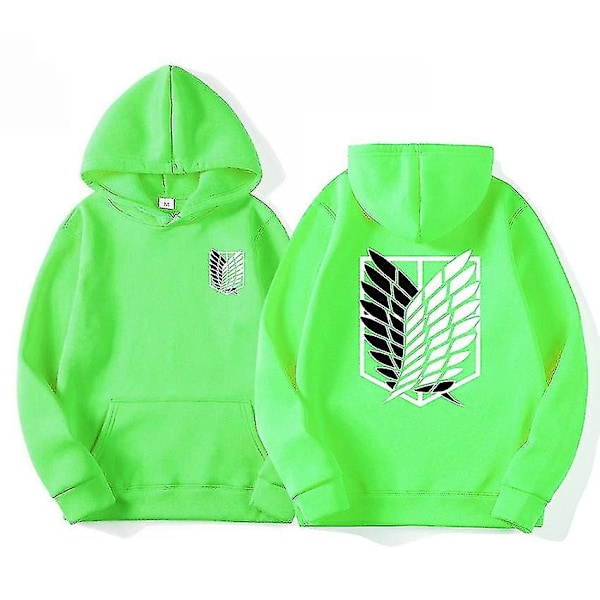 Attack On Titan Miesten Huppari Anime Hupparit Miehet Naiset Streetwear Pusero Harajuku Hupparit Paita Vaatteet -Perfet light green XXL