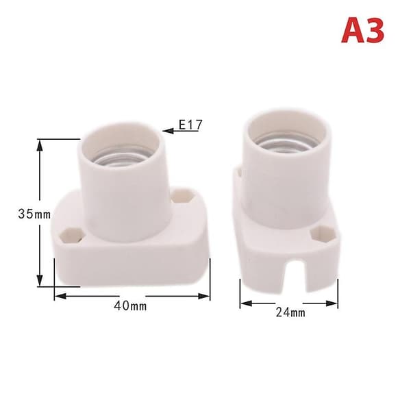 Mini Skruvlampa Bas E12 E14 E17 Lamphållare Glödlampa Sockel Adapter-Perfet A3