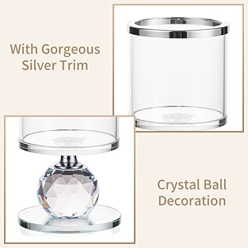 Krystal lysestage, 2 klare glas lysestager, moderne - Perfekt
