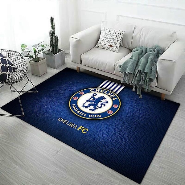 Retro Teppe Fotballklubb Mykt Sklisikkert Svært Absorberende Teppe Egnet for Studierom-Perfekt Chelsea A 80x120cm