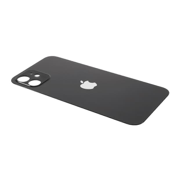 iPhone 12 batterilucka, reservdel (standardversion, med kameralinsringhål) - Multicolor Black