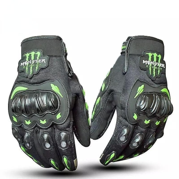 Hgbd-monster Energy Full Finger Hengittävät Moottoripyöräkäsineet Offroad Racing Moottoripyöräkäsineet - Xl - Perfet