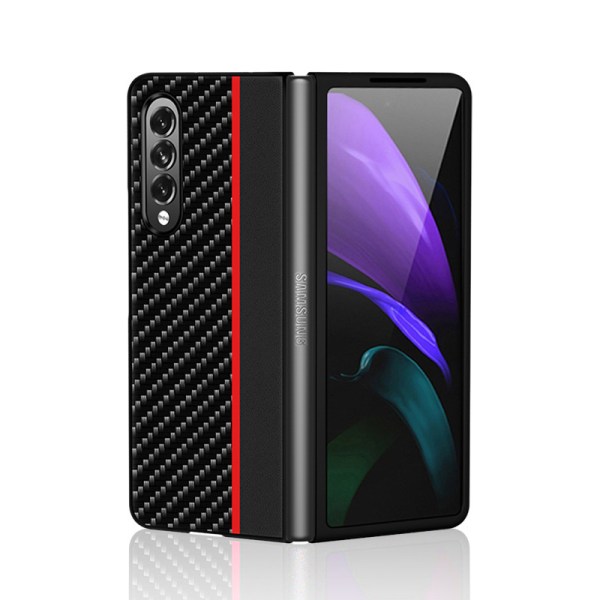 Case kompatibel Samsung Galaxy Z Fold 3 med magnetiskt stativ, stötsäker- Perfet Red