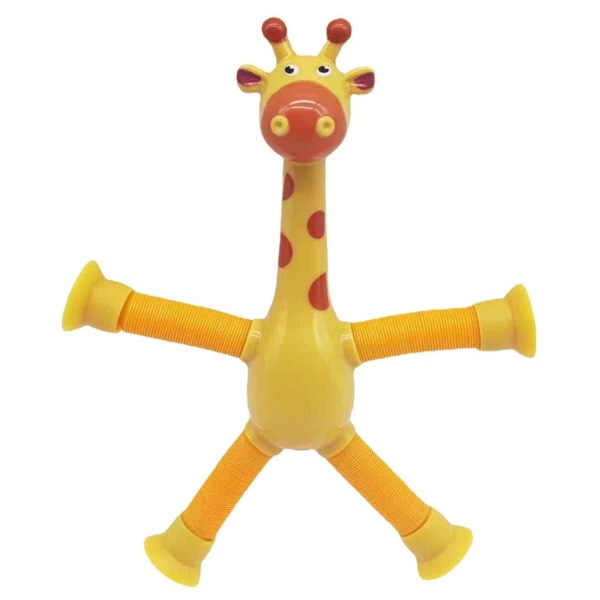Teleskopisk sugekopp giraff leketøy stretching leke - Perfet yellow