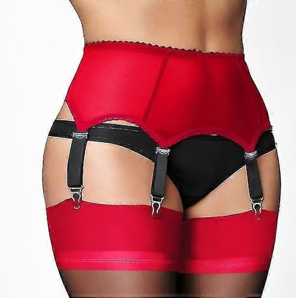 Dame Blonde Strømpebelte Linrie Ss Strømpeholder Belte Strømpebelter-Perfekt Red S
