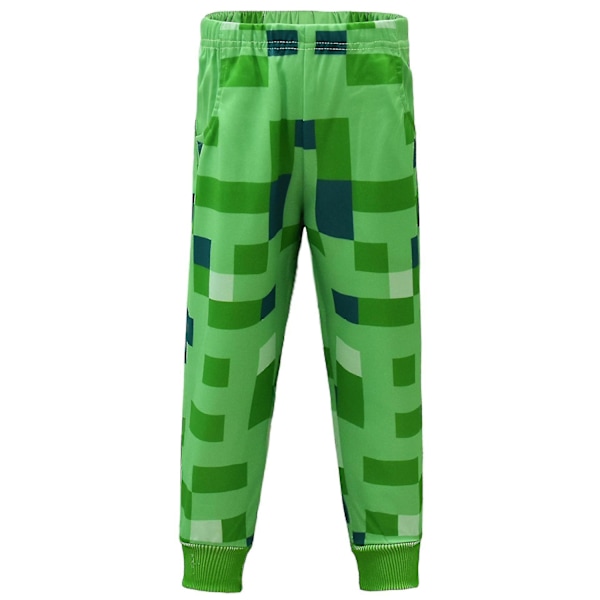 Minecraft Kläder för Äldre Barn i Höst Långärmad Set Tröja + Byxor - Perfet 140