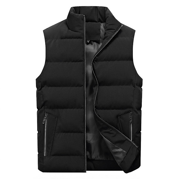 YOUTHUP Herrar Västar Casual Utomhus Quiltat Vinter Ärmlös Bodywarmer-Perfet Black 3XL