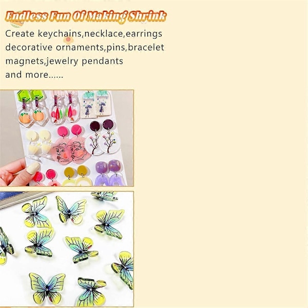 140 st Shrinky Dink-ark Kit, Shrinky Dink Papperskit - Perfekt