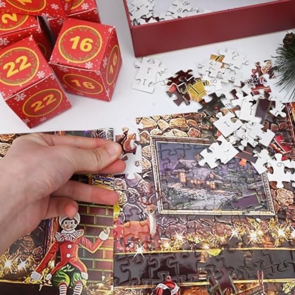 Adventtikalenteri palapeli, palapeli Adventtikalenteri 2023 Joulu Perheloma Pulmatyökalu 1