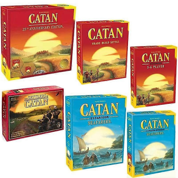Sjovt spil Engelsk version Catan Island Catan brætspil puslespil fritidslegetøj spil kort 25 års jubilæumsudgave - Perfet A1239