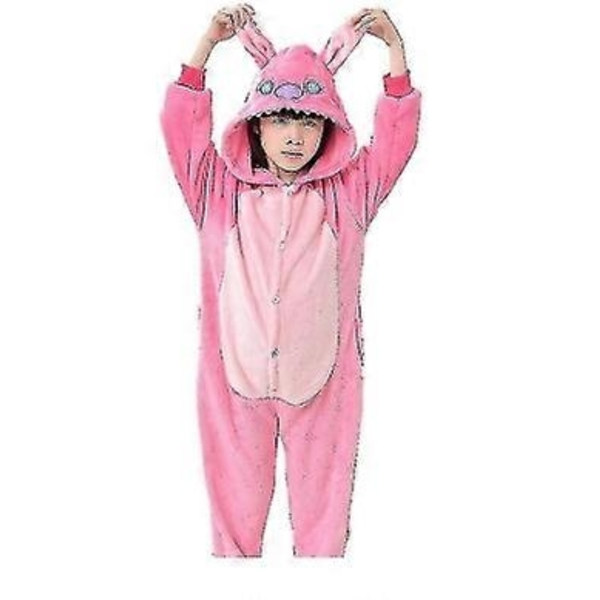 Disney Lilo & Stitch Pyjamas i En Del, Barnens Plysch Kigurumi Onesies, Varm Kläder för Vintern, Julgåva - Perfekt 2 100CM(3-4T)