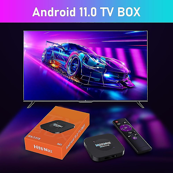 Kvadratisk Android 11 TV-boks Multifunktionel Medie Afspiller TV-boks til Hjem Soveværelse - Perfekt 1G8G EU plug