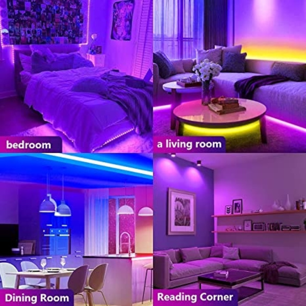 LED-nauha 10 m, PSTAR Bluetooth LED-nauha RGB 24 V - Perfet