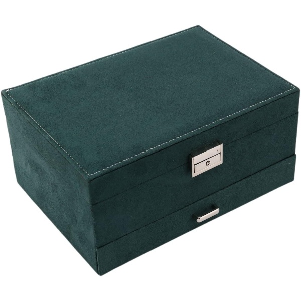 Flanellikorulaatikko Kolmikerroksinen vintage -korujen säilytyslaatikko - Perfet