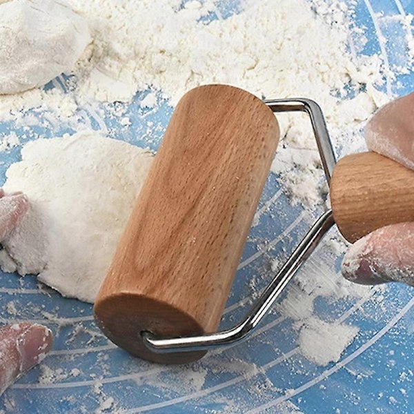 Kavel Non-Stick Bekväm att Greppa Dubbelhuvud Rostfritt Stålram Bakverk Kavel för Fondant-Perfet 4