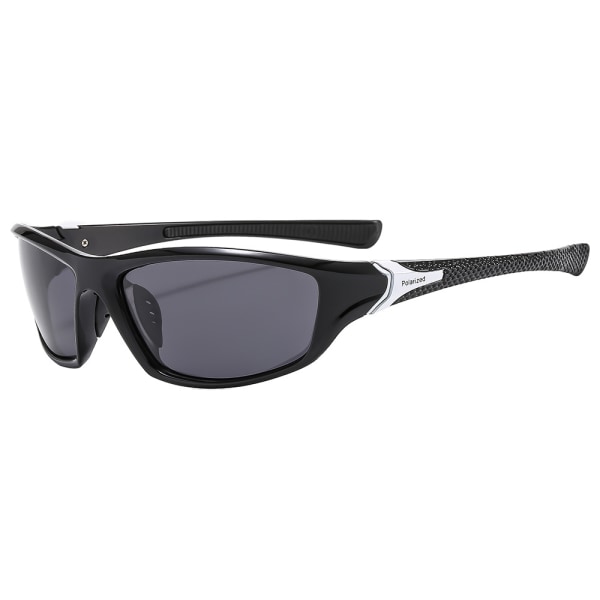 Polariserte solbriller Herre Dame Square Sykkel Sport Kjøring F- Perfet black One-size
