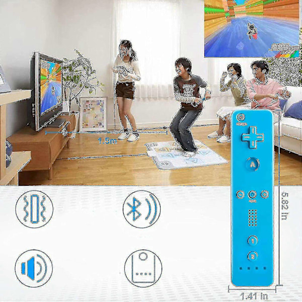 Vit Wii-fjärrkontroll för Wii och Wii U-spelkonsoler - Perfekt