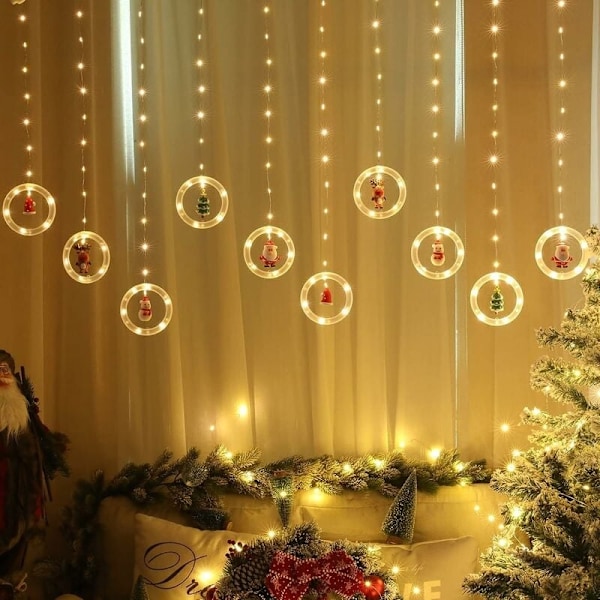 Christmas String Lights, 9,8ft 120 LED Santa Claus String Lights, Vattentät koppar Twinkle Lights, USB driven hängande juldekoration - HARRY