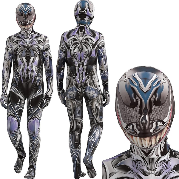 Venom Suit Cosplay Kostume Fest Jumpsuit Monteret Børnetøj zy - Perfet 120cm