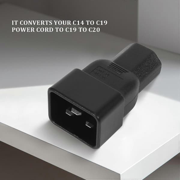Beige Farve IEC 320 C13 til C20 AC Adapter Strømstik - Perfekt