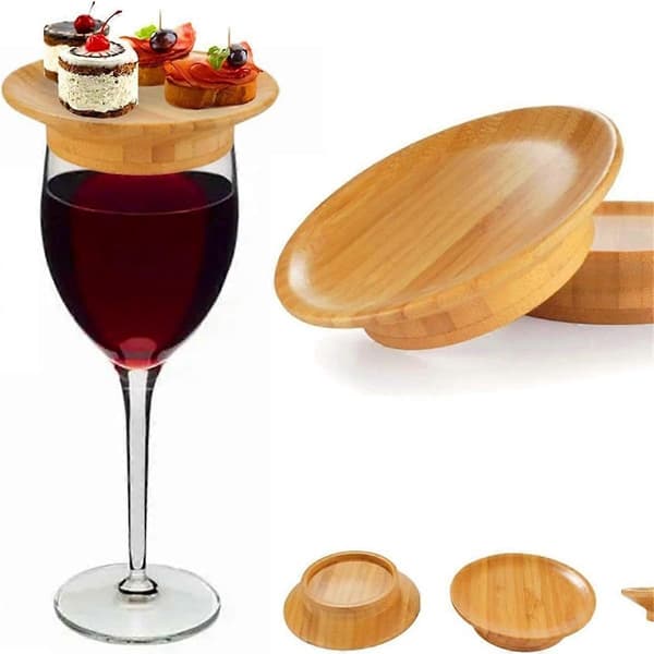 8 st Vinglas Charkuteribricka topper Vinglas Charkuteribricka Bamboo Vinglas topper-Perfekt
