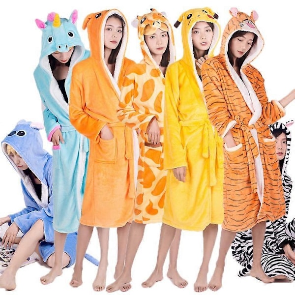 Dyr Hætte Badekåbe Enhjørning Badekåbe Dyr Badehåndklæde - Perfekt giraffe L