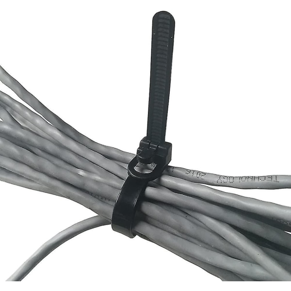 100 genanvendelige fleksible kabelbindere i ultrahård nylon - Perfet